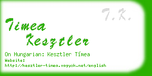 timea kesztler business card
