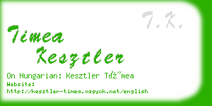 timea kesztler business card